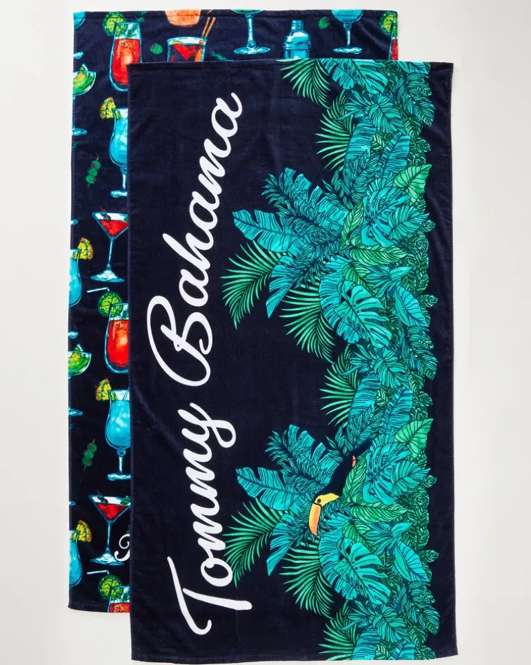 All Nighter & Baja Who Can Toucan Beach Towels — Set of 2
