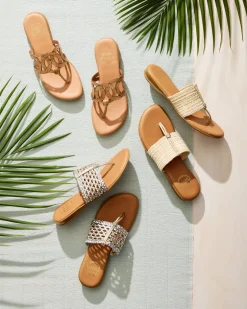 André Assous Nice Natural Stretch-Raffia Featherweights™ Sandals