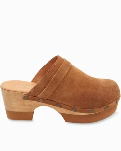 André Assous Olivia Cognac Suede Featherweights™ Clogs