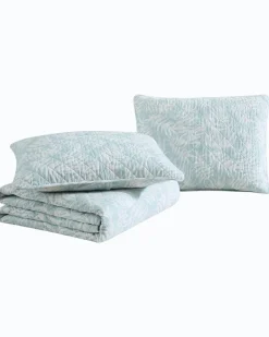 Art of Palms Reversible 3-Piece Full/Queen Quilt Set