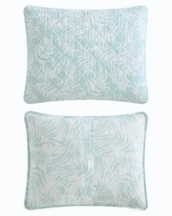 Art of Palms Reversible 3-Piece Full/Queen Quilt Set