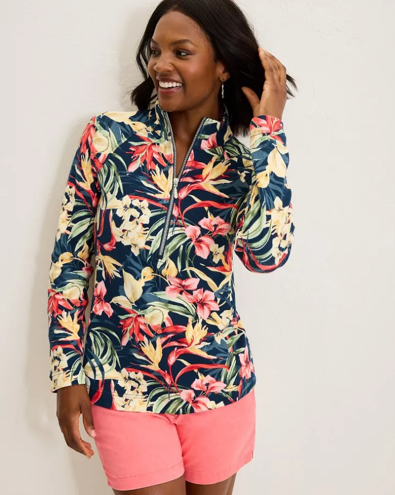 Aruba Flora Amora Half-Zip Sweatshirt