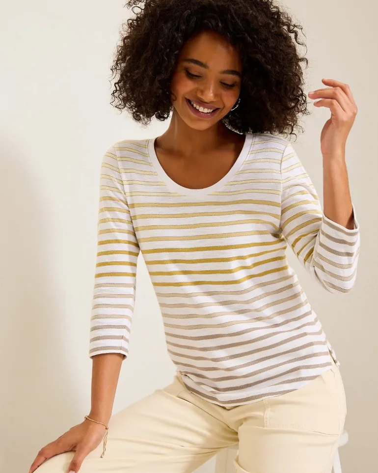 Ashby Isles Horizon Stripe 3/4-Sleeve T-Shirt