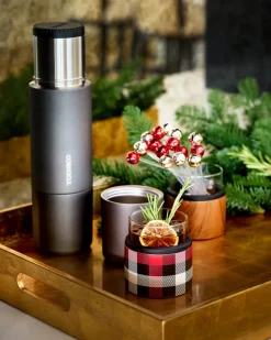 Asobu® On The Rocks Glass & Kuzie - Wood