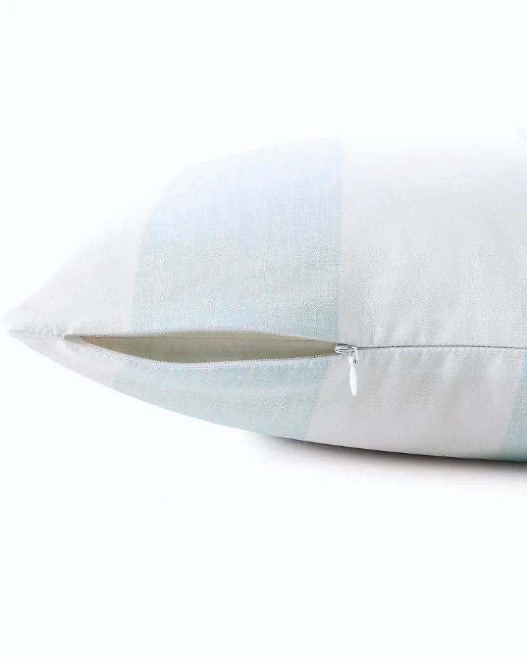 Awning Stripe Blue Decorative Pillow
