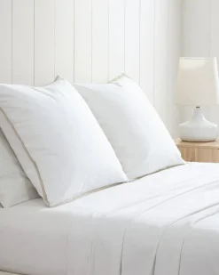 Bahama Basic Canvas White European Shams - Set of 2