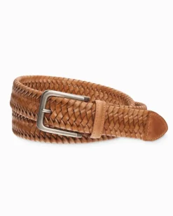 Braided Leather Stretch Belt