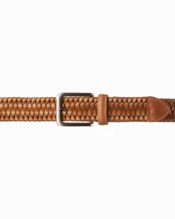 Braided Leather Stretch Belt