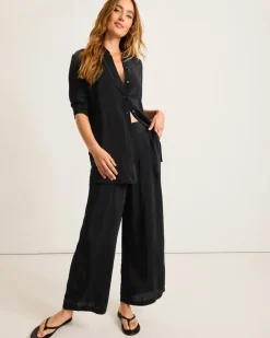 Calypso Crepe Boyfriend Beach Shirt