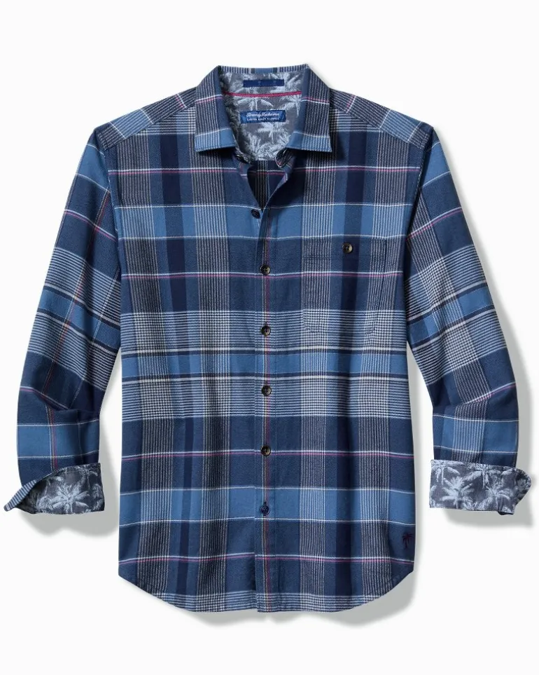 Canyon Beach Pebble Cay Plaid Stretch Flannel Shirt
