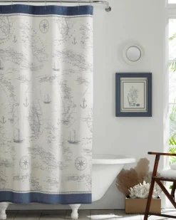 Caribbean Sea Lt-Pastel Blue Shower Curtain
