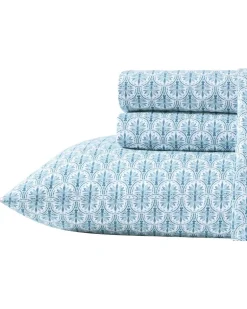 Coastal Batik Blue 4-Piece Queen Sheet Set
