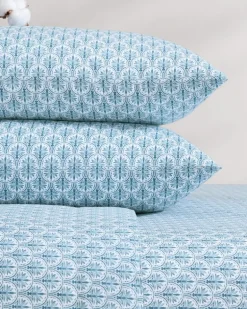 Coastal Batik Blue 4-Piece King Sheet Set