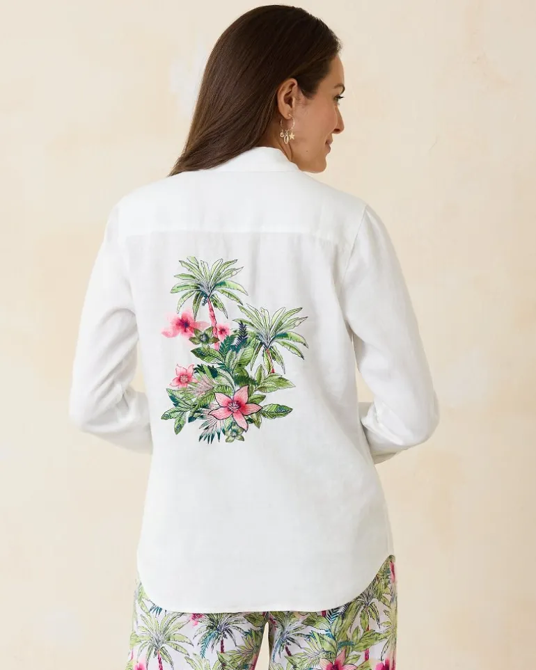 Coastalina Coastal Palms Linen Shirt