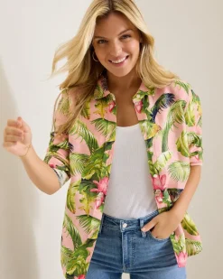 Coastalina Frond Royal Linen Shirt