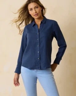 Coastalina Linen Long-Sleeve Shirt