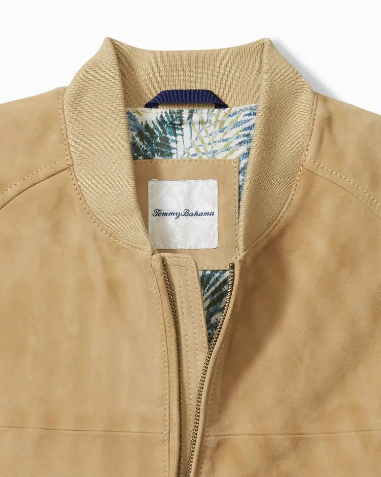 Collector's Series '24 Paradise Oasis Suede Bomber Jacket