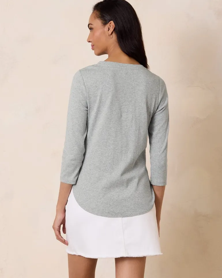 Collegiate Ashby Isles Rib 3/4-Sleeve T-Shirt