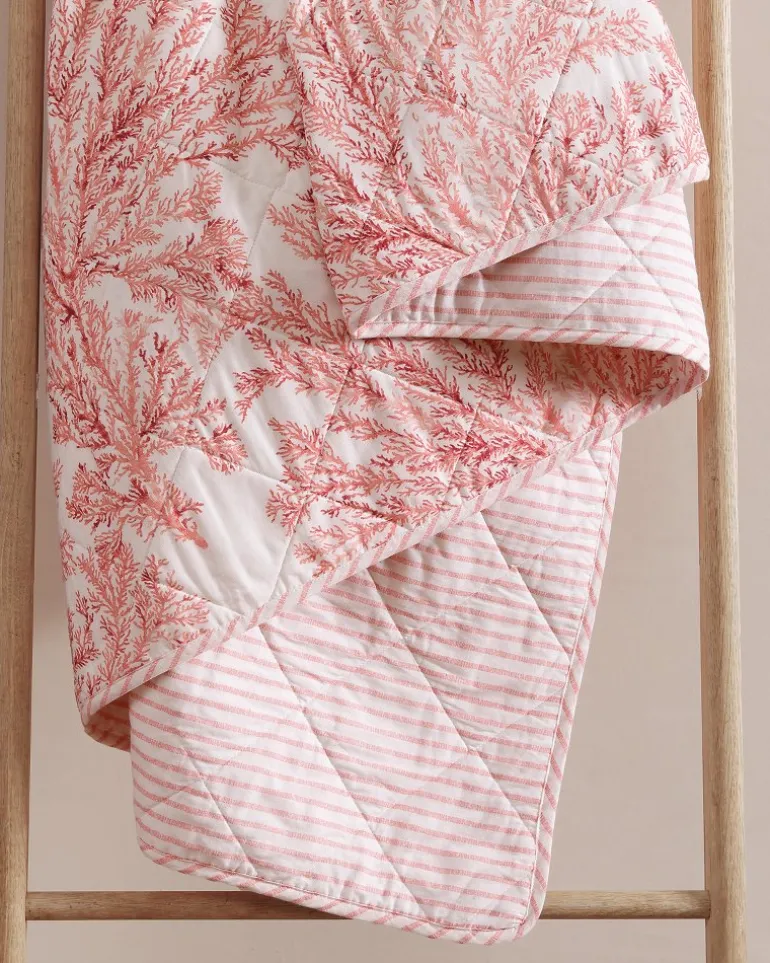 Coral Garden Reversible 2-Piece Twin Quilt Set