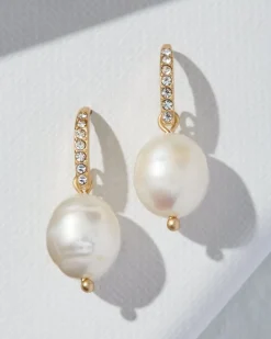 Coral Isles Pearl Drop Earrings