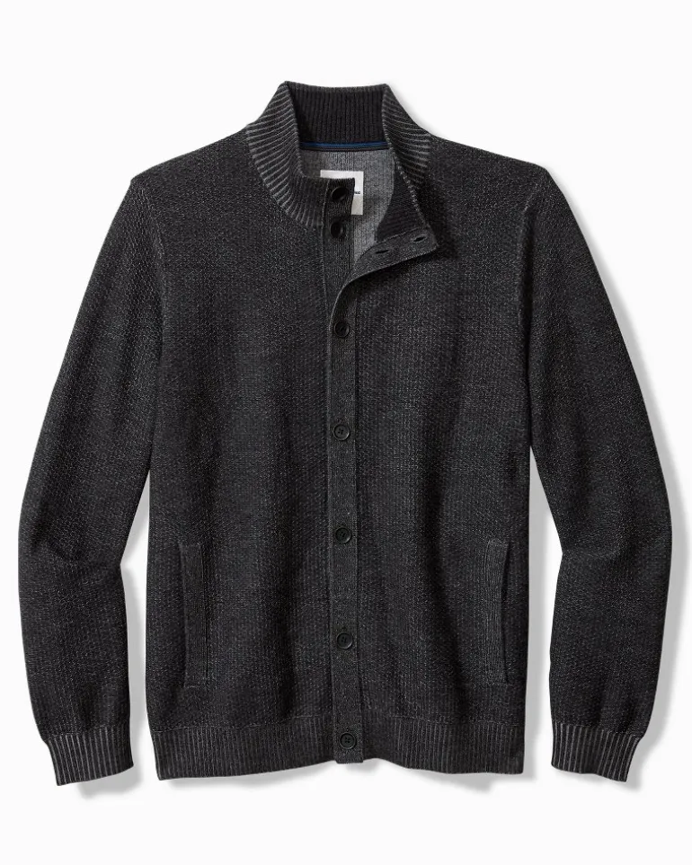 Crescent Shore IslandZone® Button-Mock Cardigan