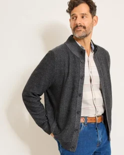 Crescent Shore IslandZone® Button-Mock Cardigan