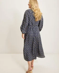 Diamond Cay Long-Sleeve Maxi Dress