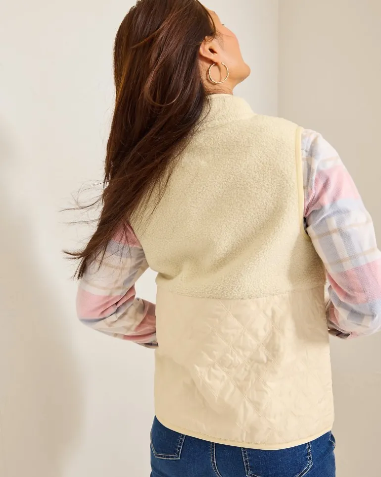 Faux Sherpa Hybrid Vest