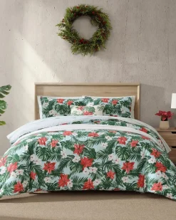 Festive Palms Reversible Full/Queen 3-Piece Comforter Set