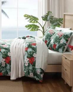Festive Palms Reversible Full/Queen 3-Piece Comforter Set