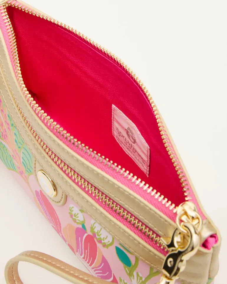 Flamingo Pineapple Tassel Wristlet