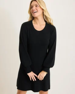 Flared Pickford Balloon-Sleeve Dress