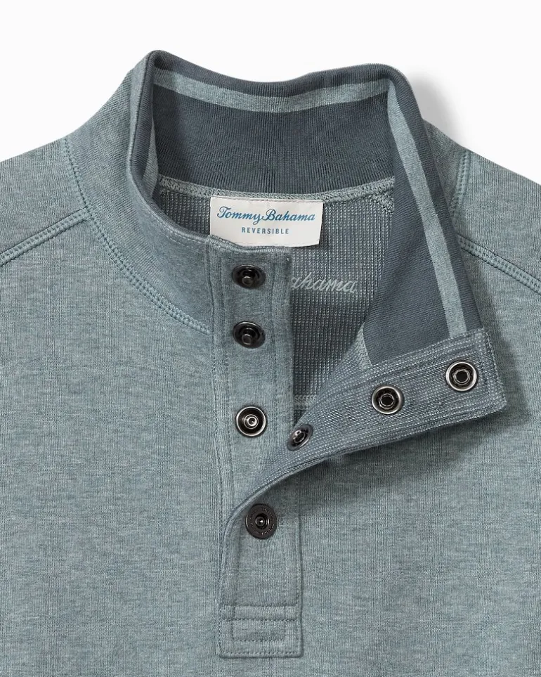 Flip Coast Reversible Snap Mock Sweatshirt