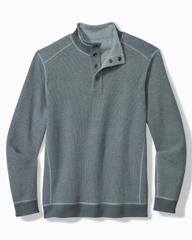 Flip Coast Reversible Snap Mock Sweatshirt