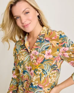 Flora Amora Long-Sleeve Silk Shirt