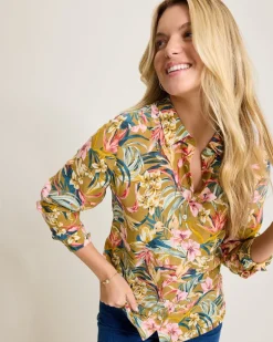 Flora Amora Long-Sleeve Silk Shirt