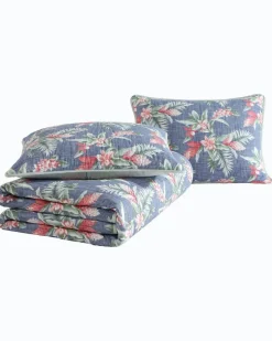 Floral Enchantment Reversible 3-Piece King Quilt Set