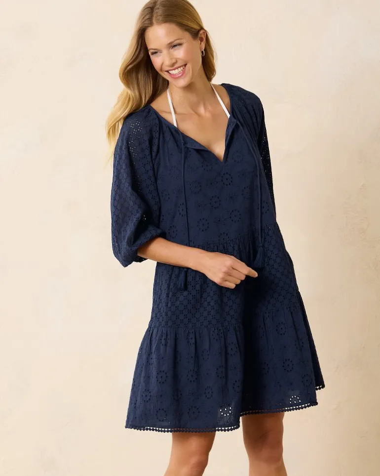 Harbour Eyelet Tiered Coverup Dress