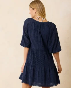 Harbour Eyelet Tiered Coverup Dress