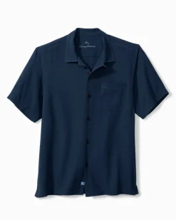 Hawaiian Herringbone Silk Camp Shirt