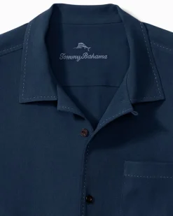 Hawaiian Herringbone Silk Camp Shirt