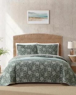 Hibiscus Jungle Reversible 3-Piece Full/Queen Quilt Set