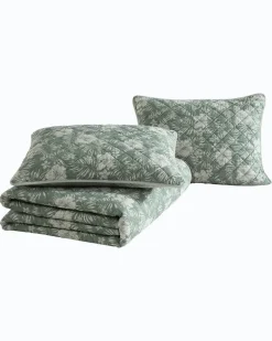 Hibiscus Jungle Reversible 3-Piece Full/Queen Quilt Set