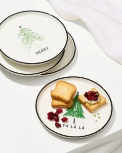 Holiday Tree Appetizer Plates—Set of 4