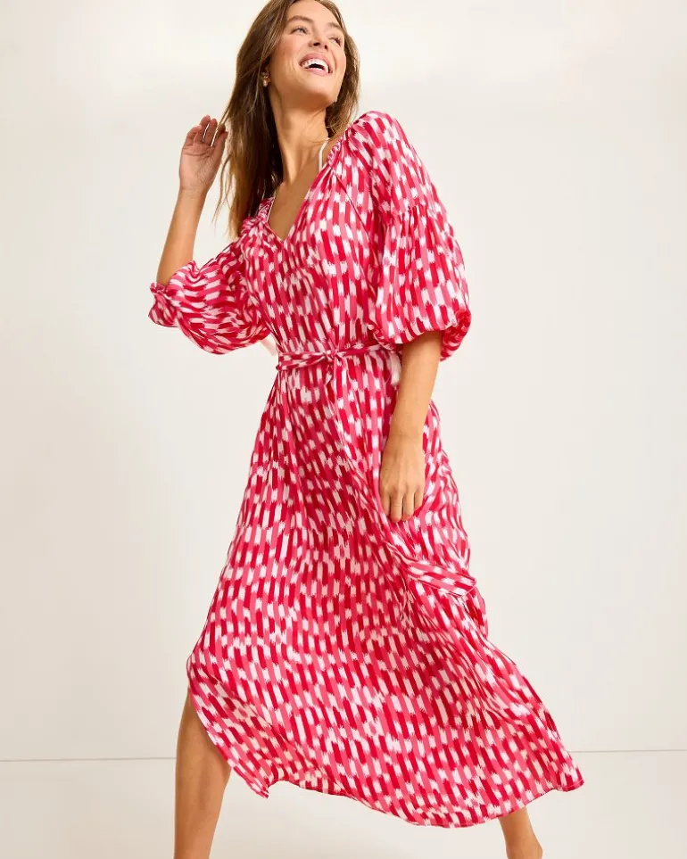 Ikat Stripe Midi Coverup Dress