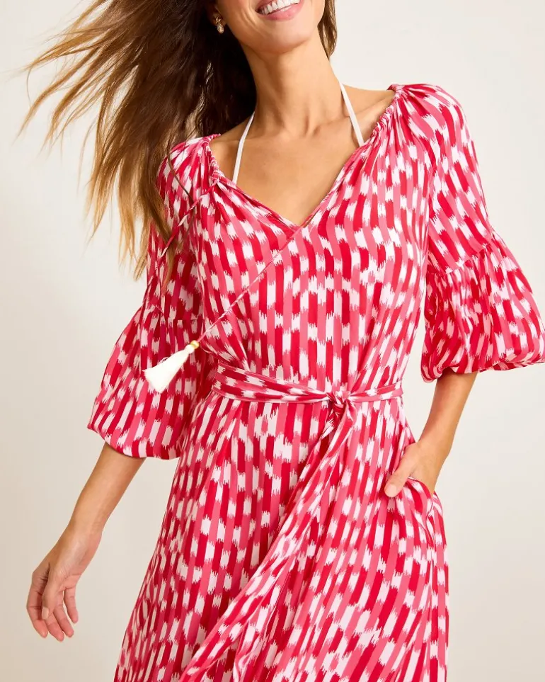 Ikat Stripe Midi Coverup Dress
