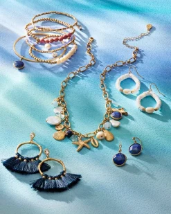 Indigo Bay Bamboo Tassel Earrings