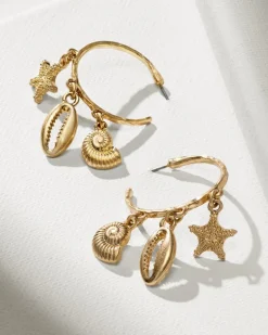 Indigo Bay Sealife Charm Hoop Earrings
