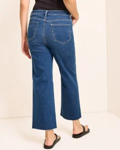 Indigo Palms™ High-Rise Cropped Wide-Leg Jeans