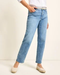 Indigo Palms™ High-Rise Straight-Leg Jeans